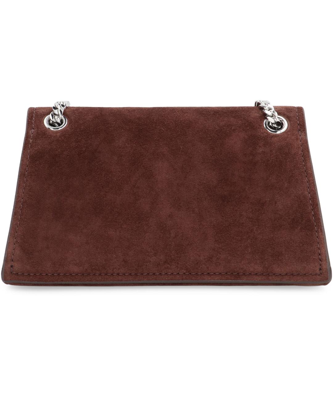 TORY BURCH Коричневая замшевая сумка через плечо, фото 4