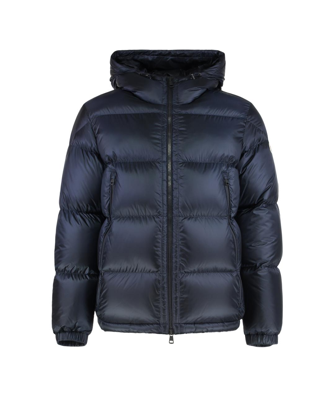 MONCLER Синий полиамидовый пуховик, фото 1