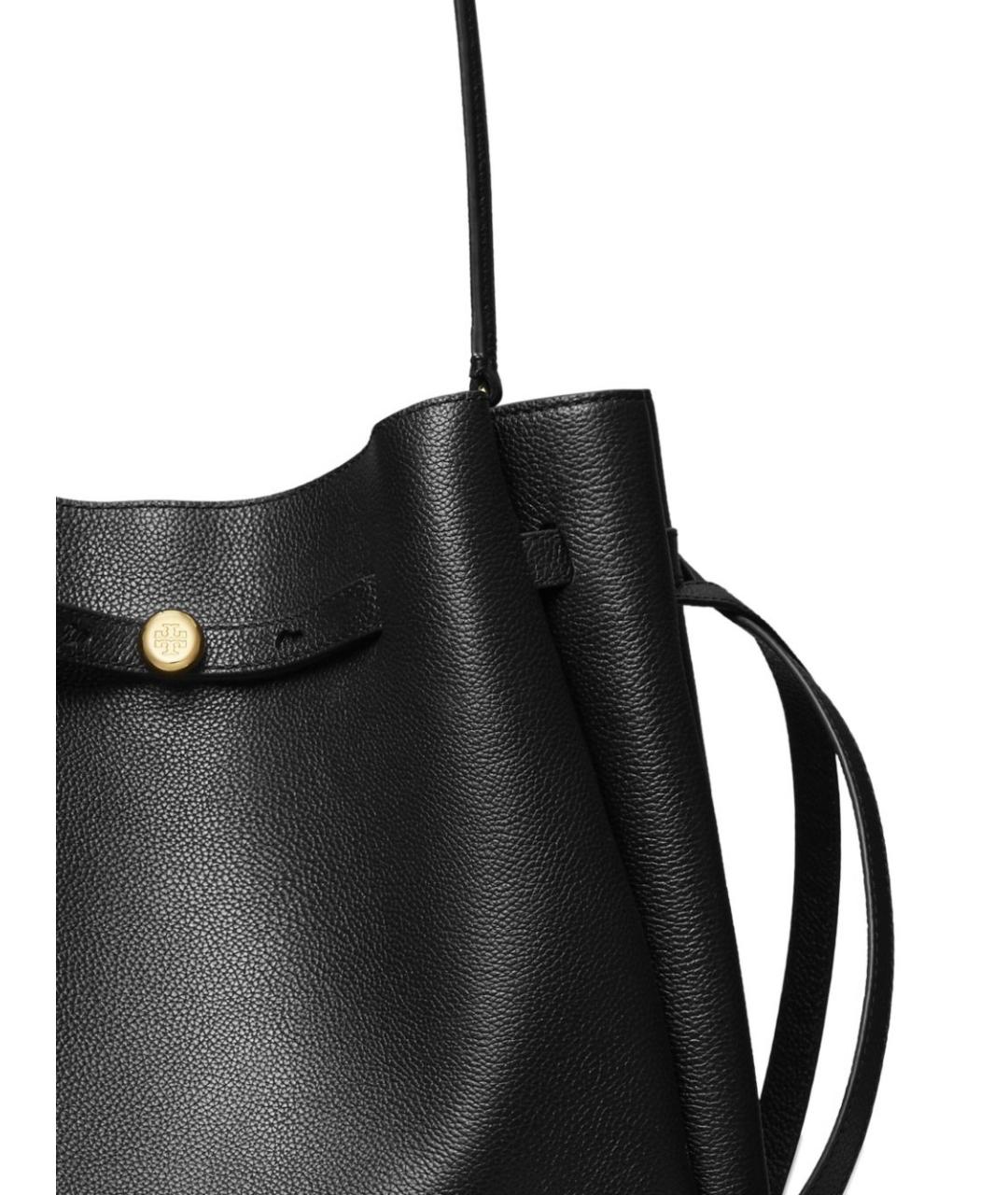 TORY BURCH Черная кожаная сумка через плечо, фото 2