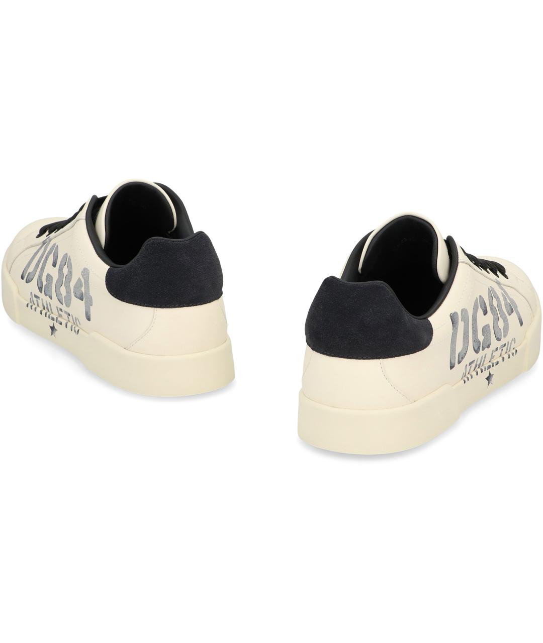 DOLCE&GABBANA Серые кожаные низкие кроссовки / кеды, фото 4