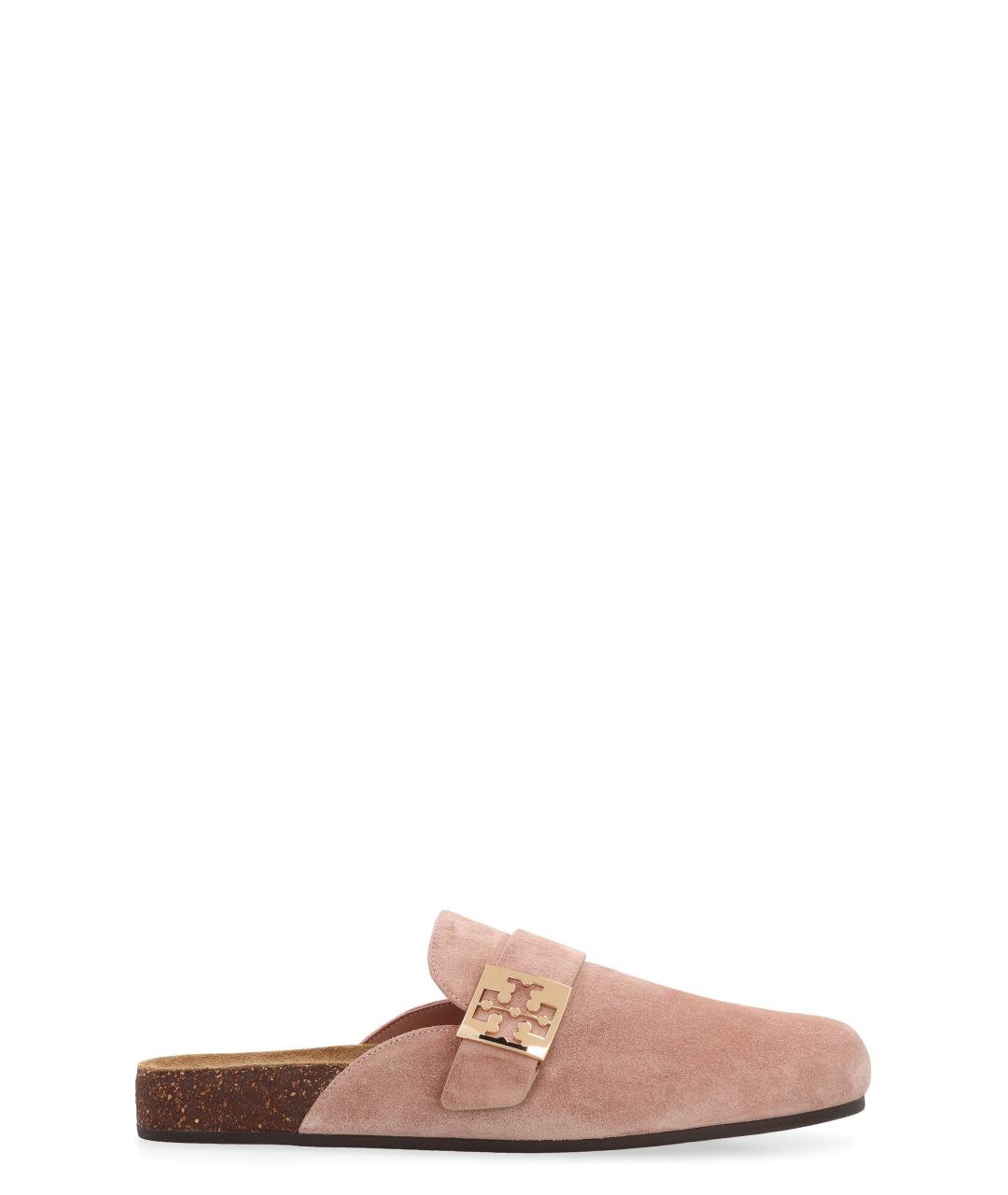 TORY BURCH Розовые замшевые мюли, фото 1