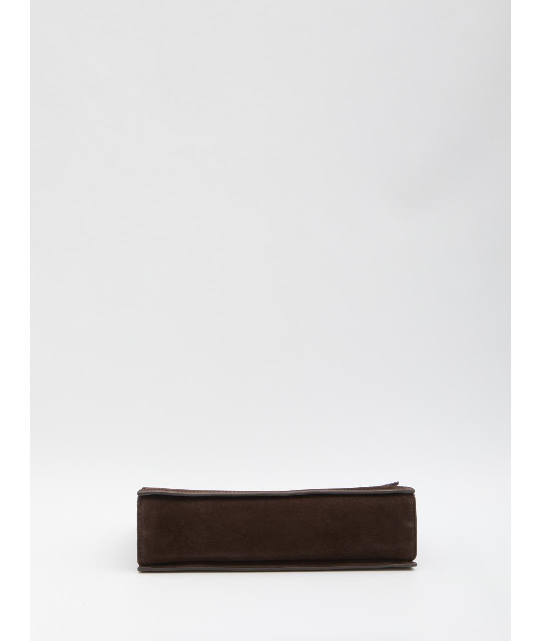 TORY BURCH Коричневая замшевая сумка через плечо, фото 3