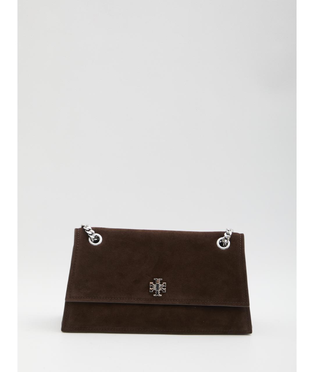 TORY BURCH Коричневая замшевая сумка через плечо, фото 6