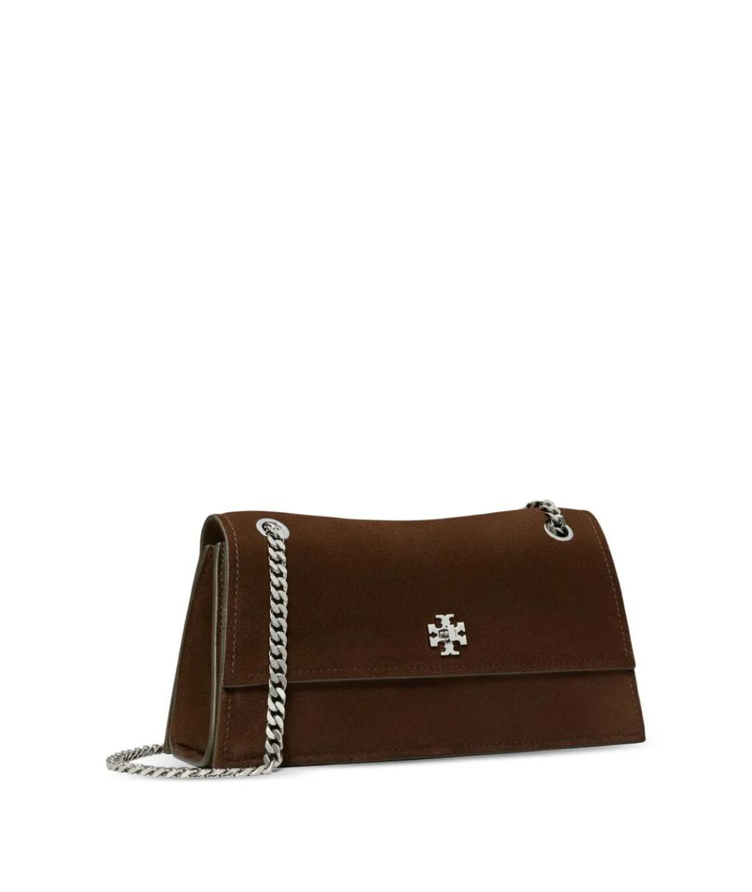 TORY BURCH Коричневая замшевая сумка через плечо, фото 5