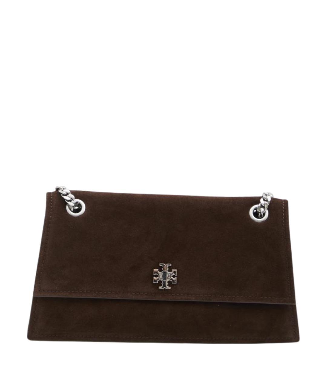 TORY BURCH Коричневая замшевая сумка через плечо, фото 1