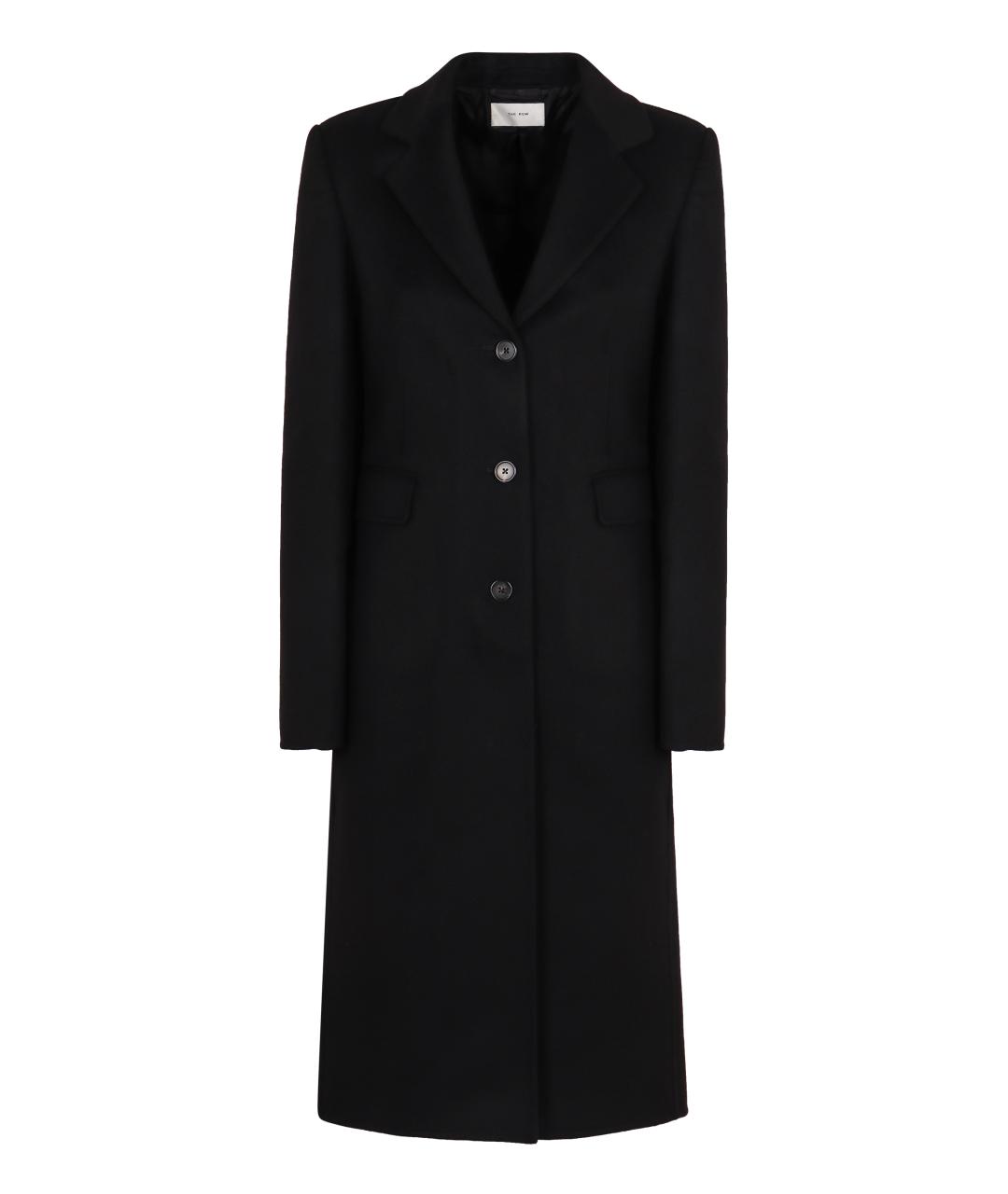 THE ROW Черное шерстяное пальто, фото 1