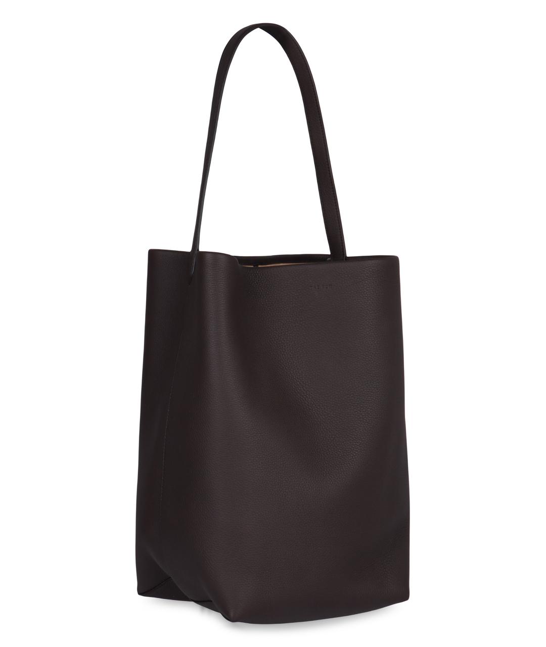 THE ROW Коричневая кожаная сумка тоут, фото 3