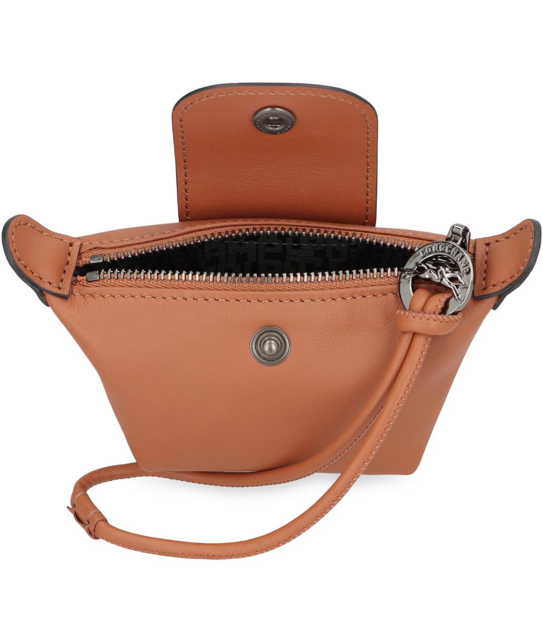 LONGCHAMP Коричневый кожаный кошелек, фото 5