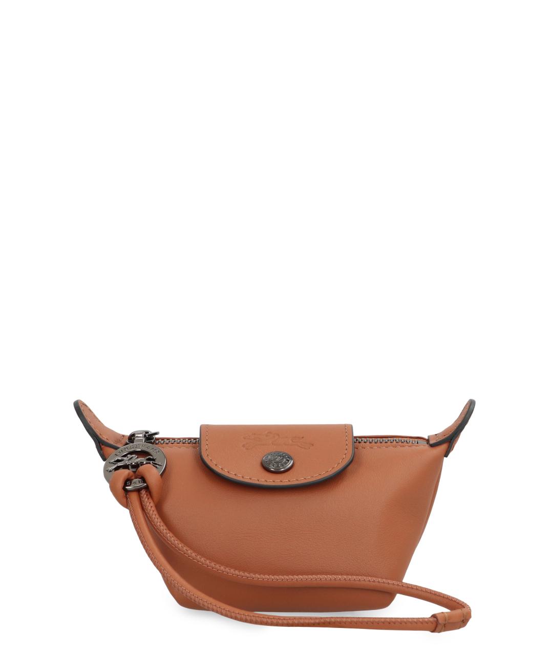 LONGCHAMP Коричневый кожаный кошелек, фото 1