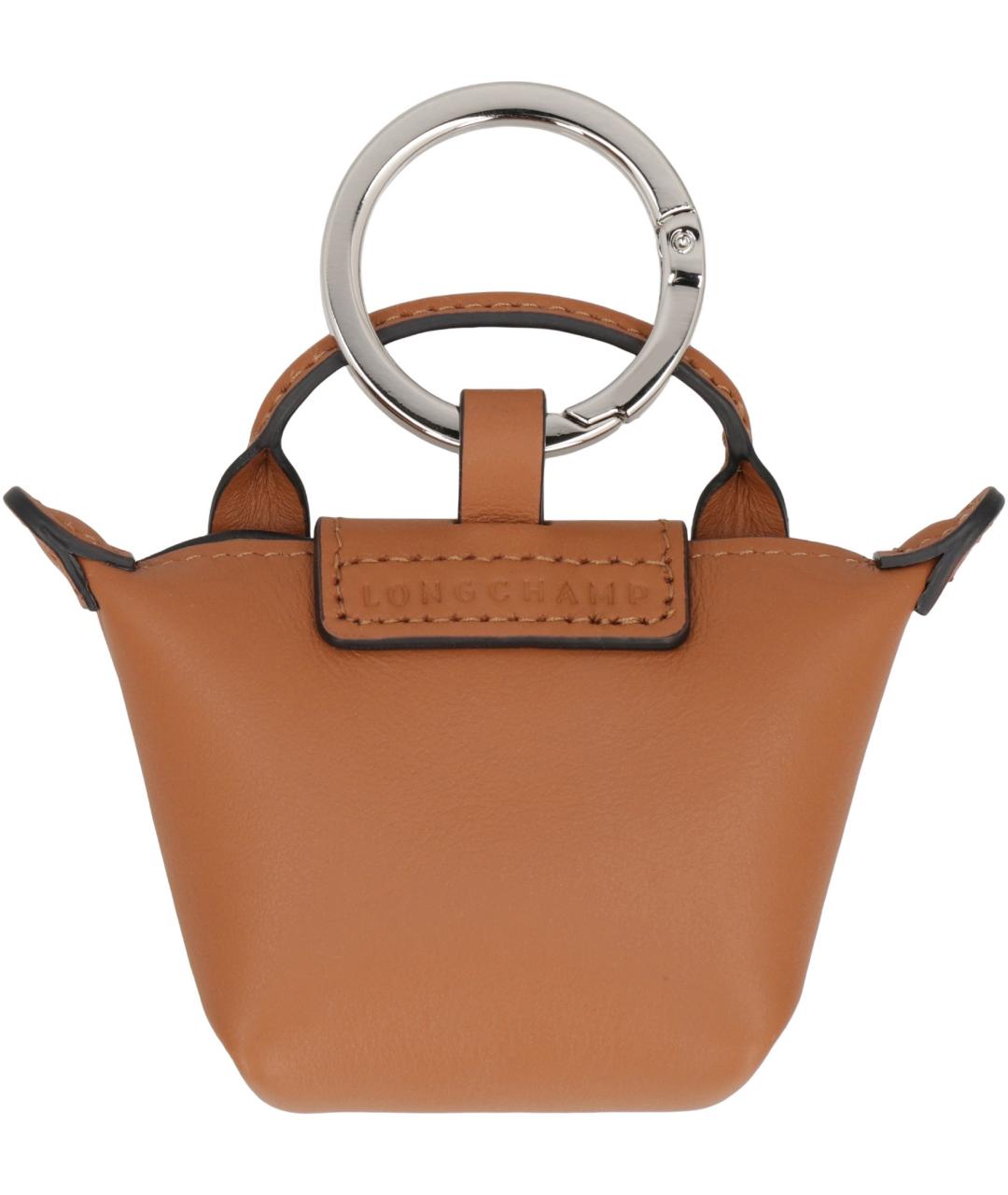 LONGCHAMP Коричневый брелок, фото 4