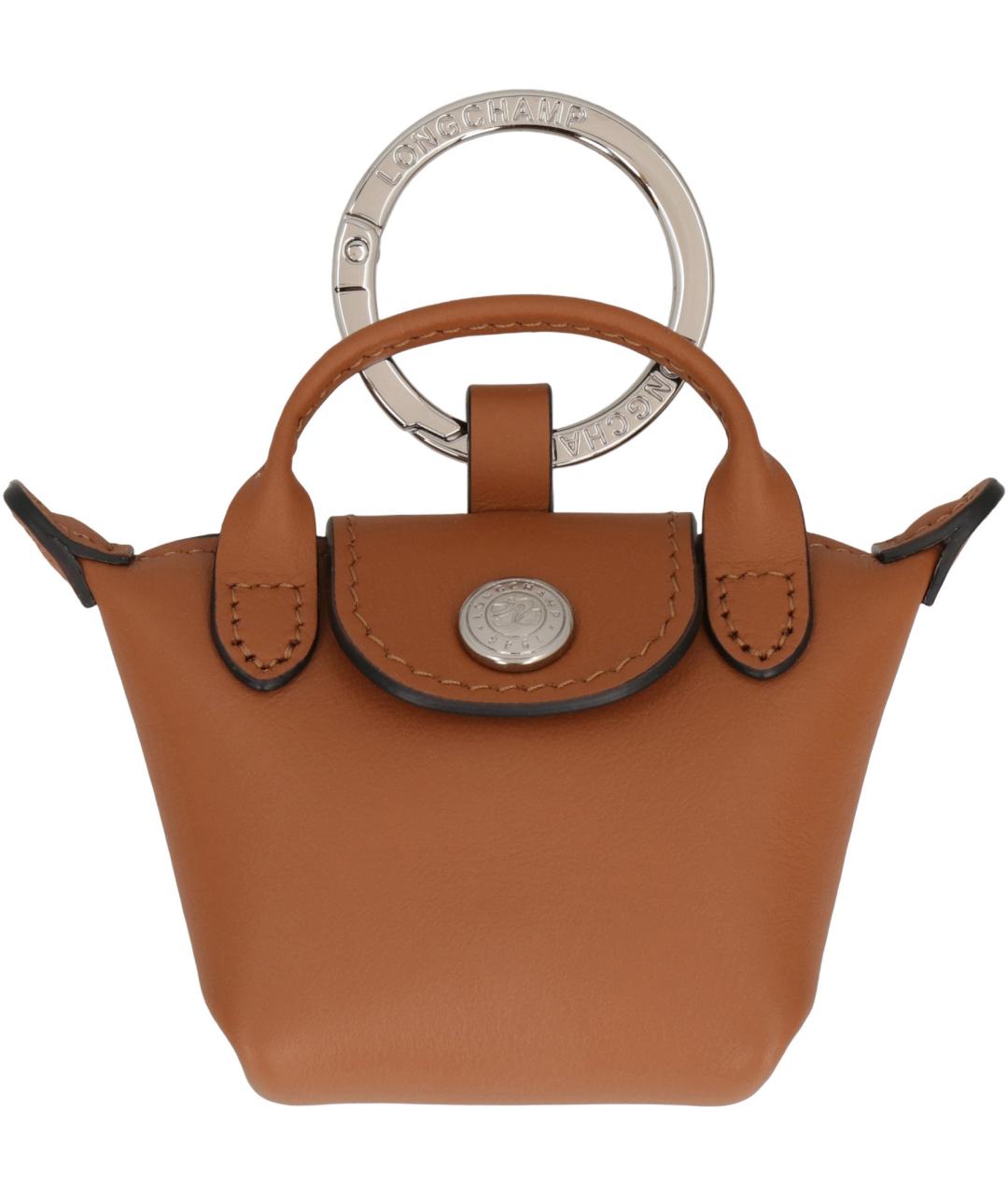 LONGCHAMP Коричневый брелок, фото 3