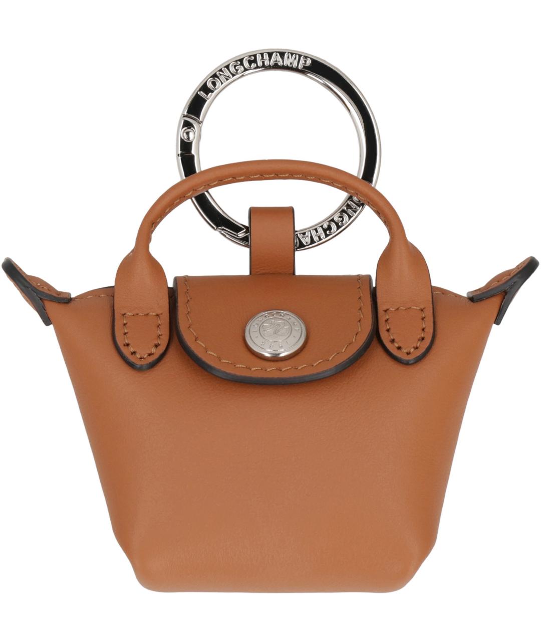 LONGCHAMP Коричневый брелок, фото 2