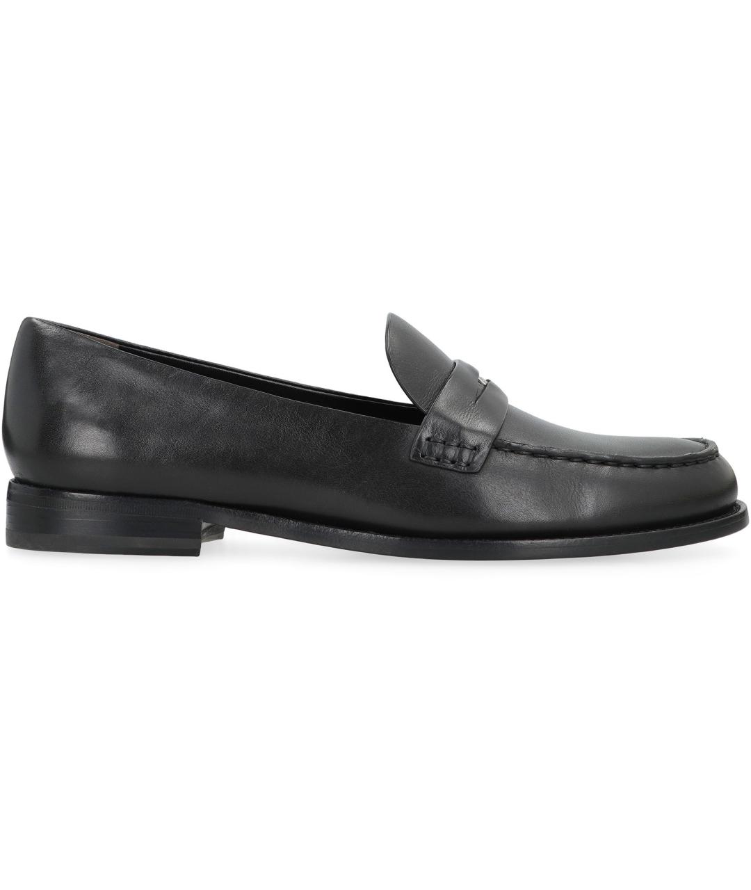 TORY BURCH Черные кожаные лоферы, фото 2