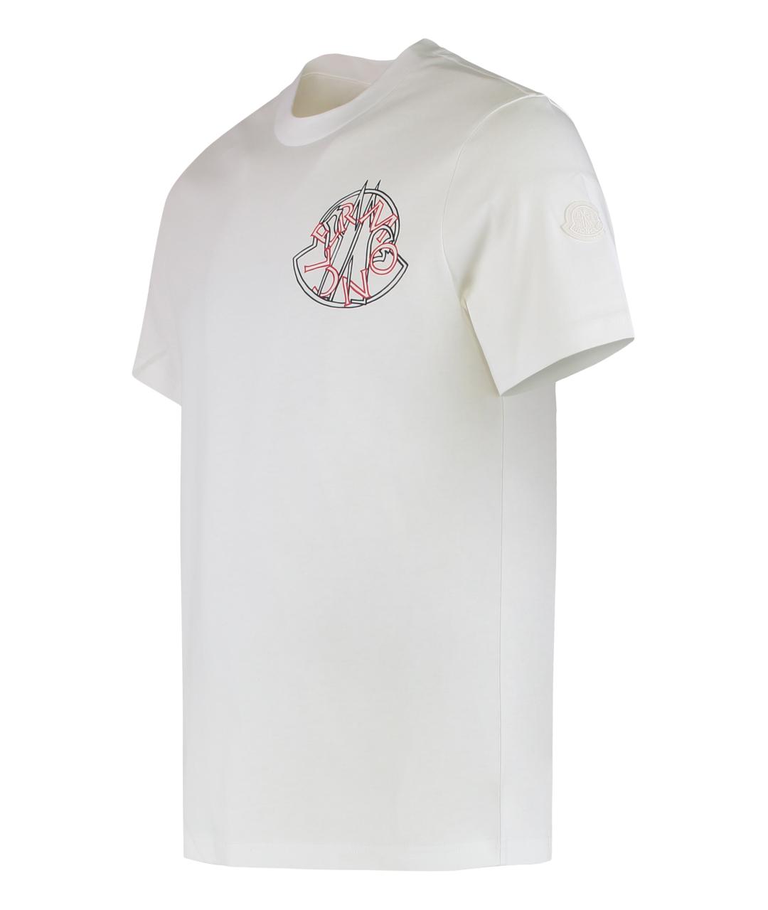 MONCLER Белая хлопковая футболка, фото 2
