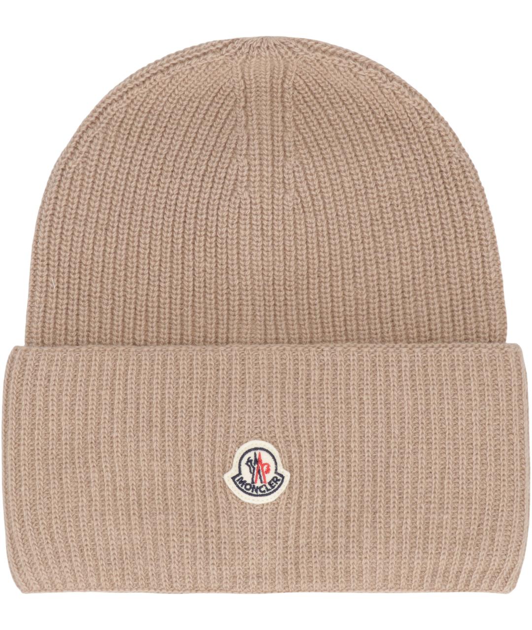 MONCLER Бежевая шерстяная шапка, фото 2