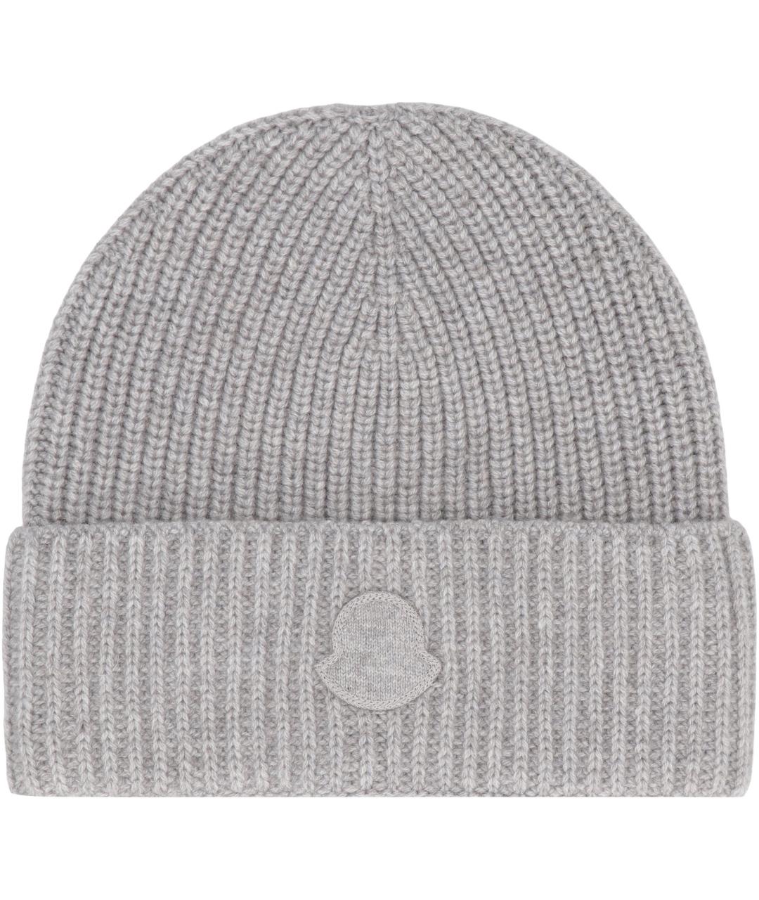 MONCLER Серая кашемировая шапка, фото 2