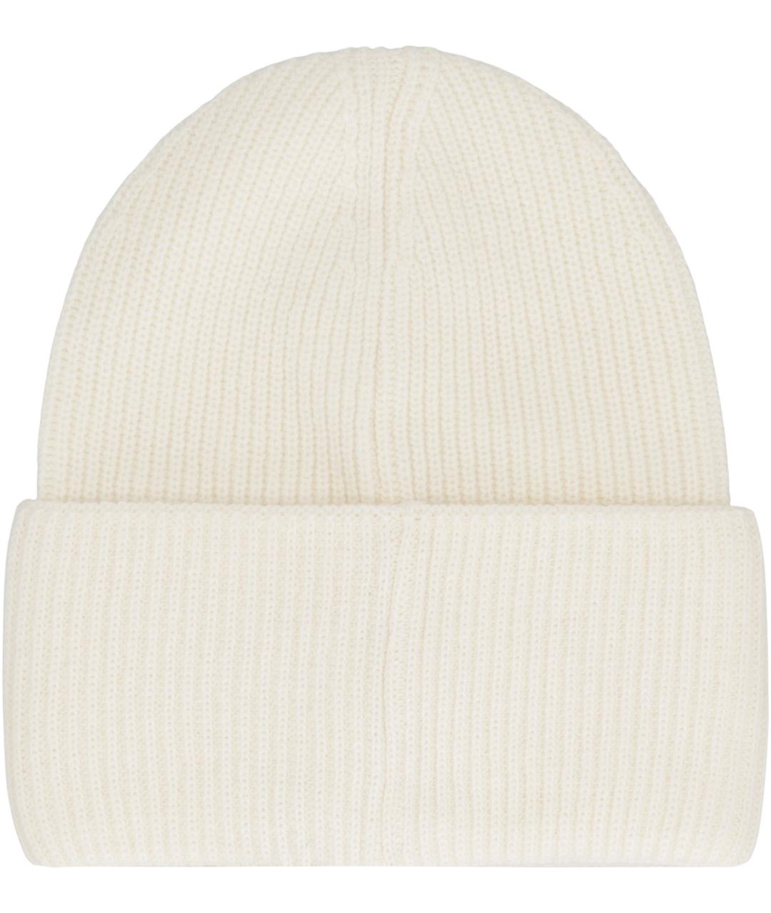 MONCLER Белая шерстяная шапка, фото 3