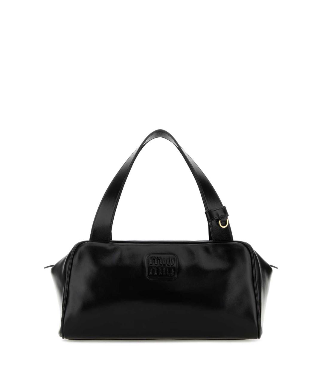 MIU MIU Черная кожаная сумка тоут, фото 1