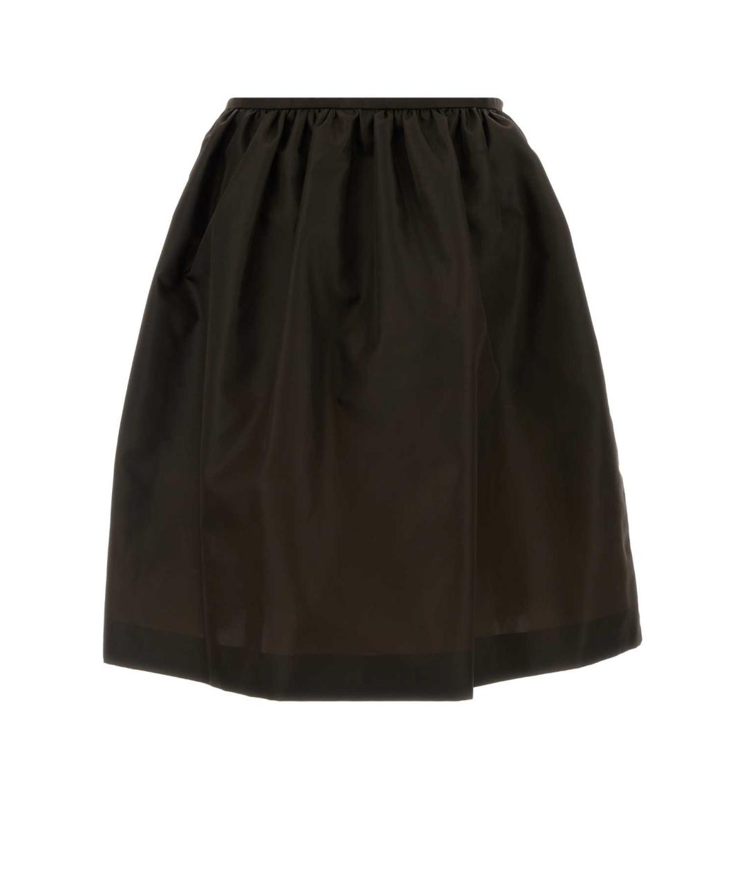 MIU MIU Коричневая полиамидовая юбка миди, фото 2
