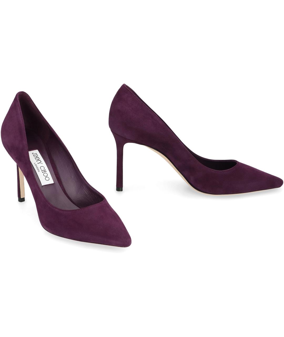 JIMMY CHOO Фиолетовые замшевые туфли, фото 3