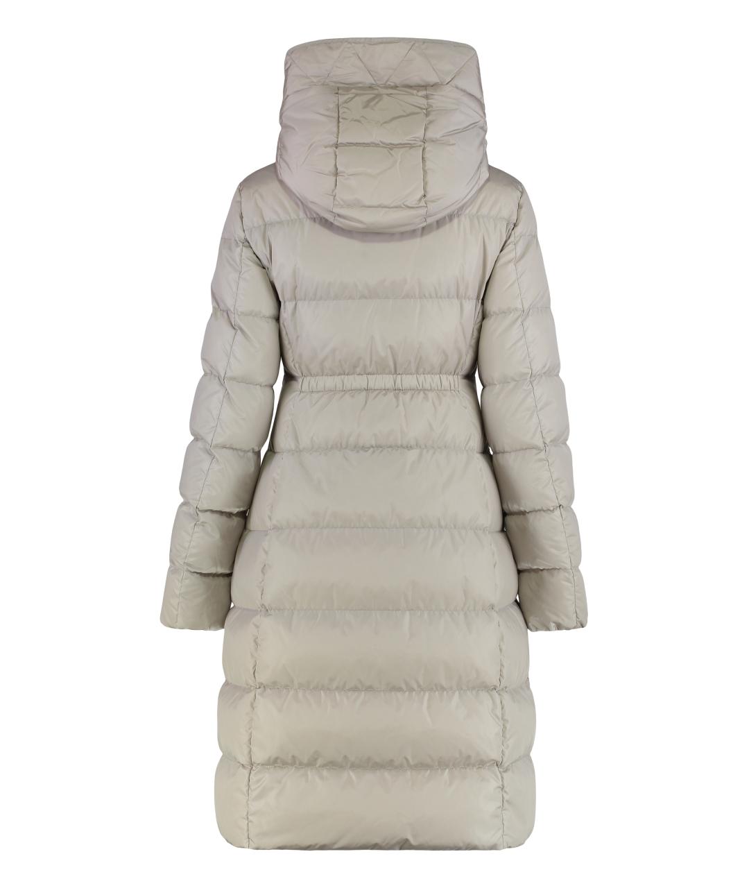 MONCLER Серый полиамидовый пуховик, фото 2