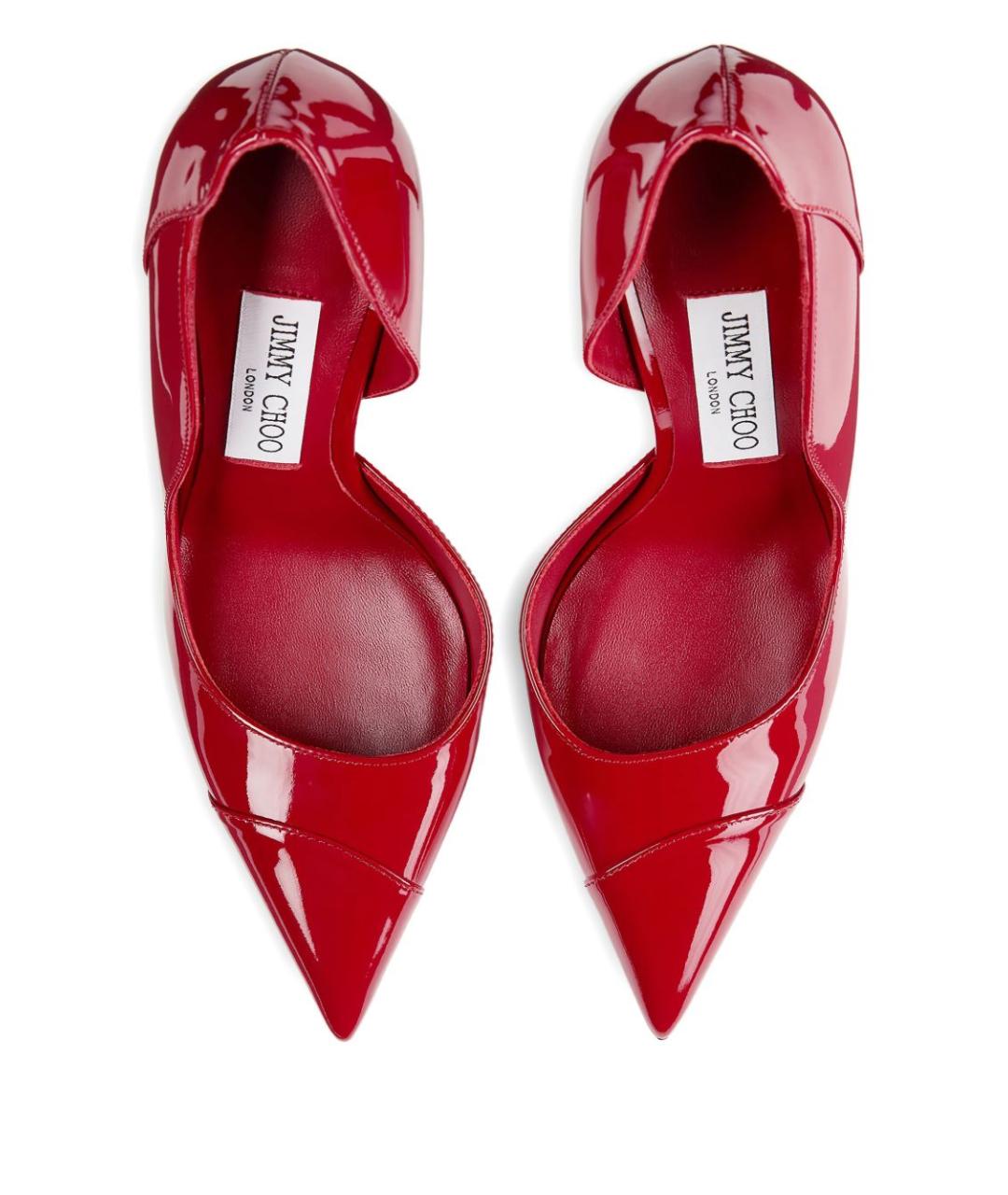 JIMMY CHOO Красные кожаные туфли, фото 4