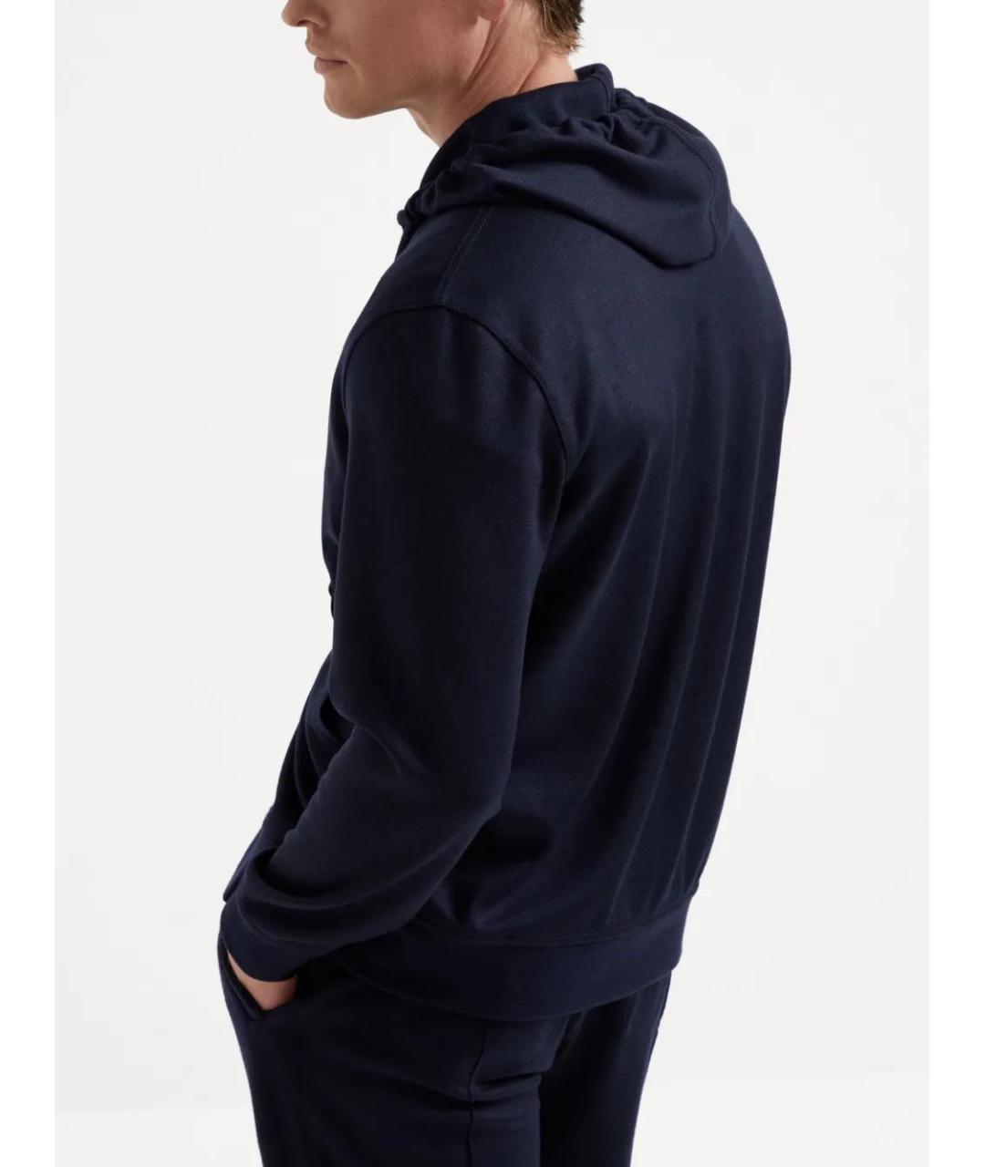 BRUNELLO CUCINELLI Темно-синий кашемировый кардиган, фото 4