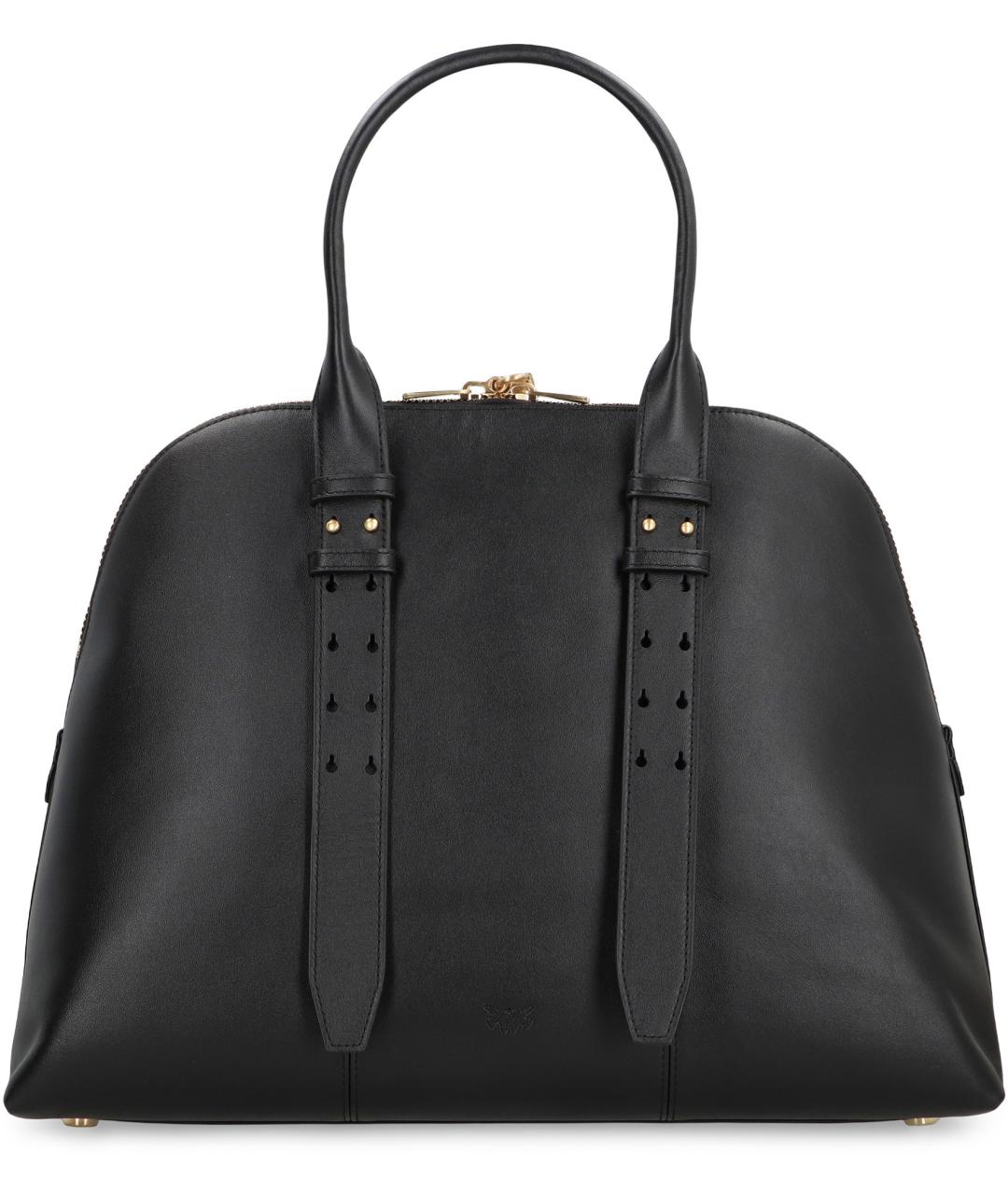 PINKO Черная кожаная сумка тоут, фото 4