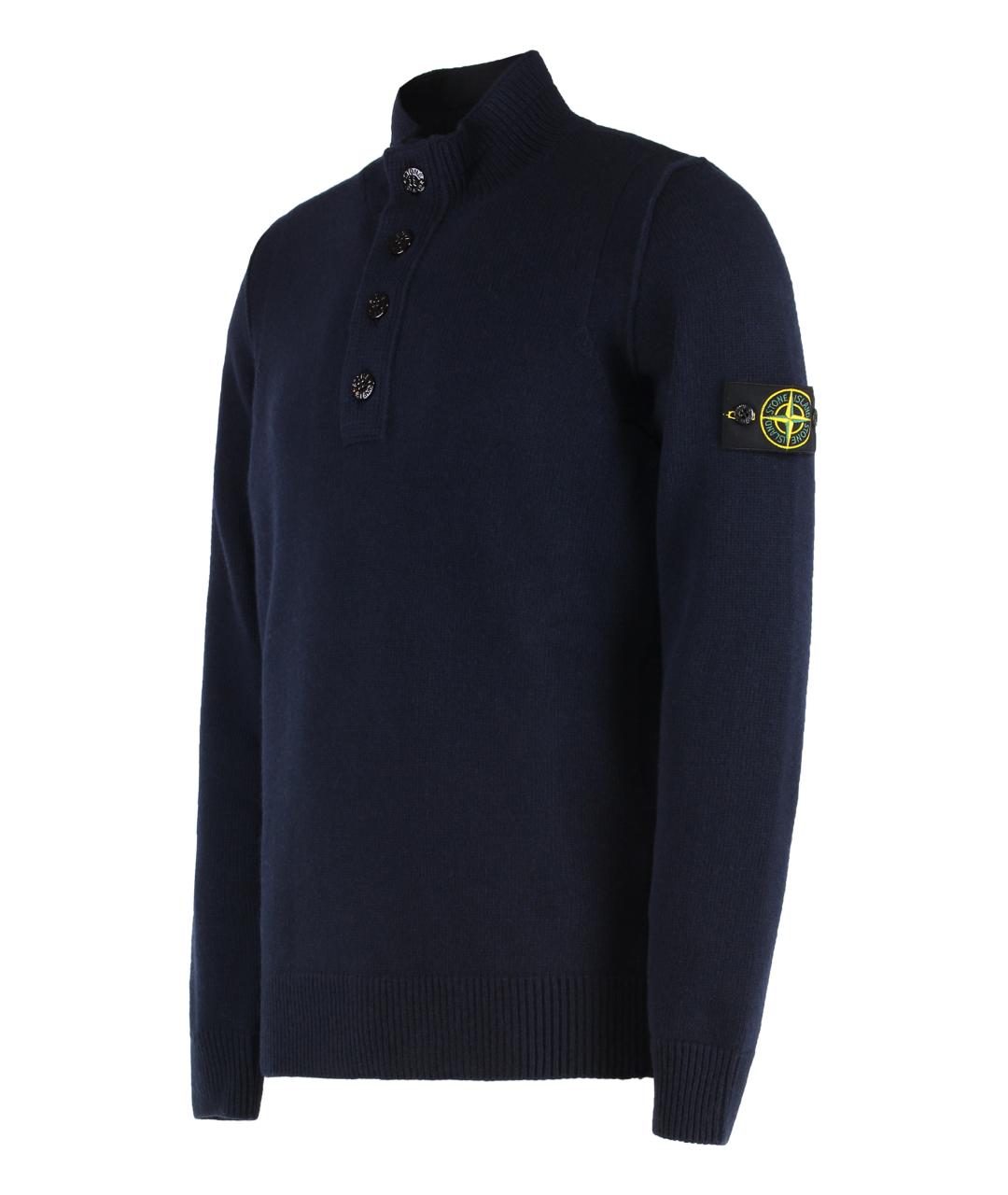 STONE ISLAND Синий шерстяной джемпер / свитер, фото 2