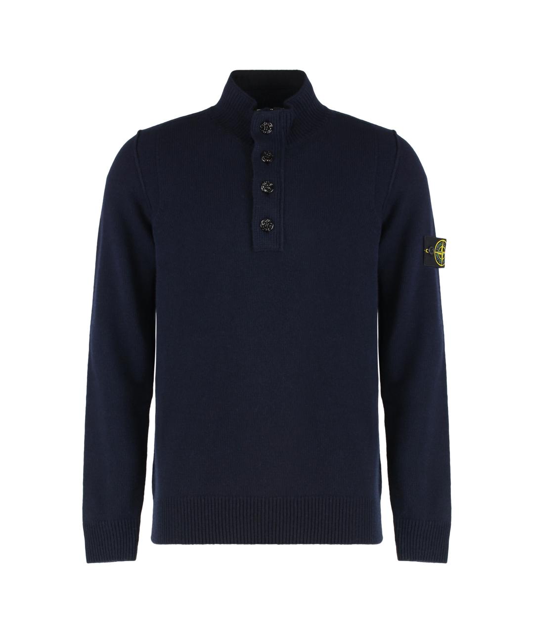 STONE ISLAND Синий шерстяной джемпер / свитер, фото 1