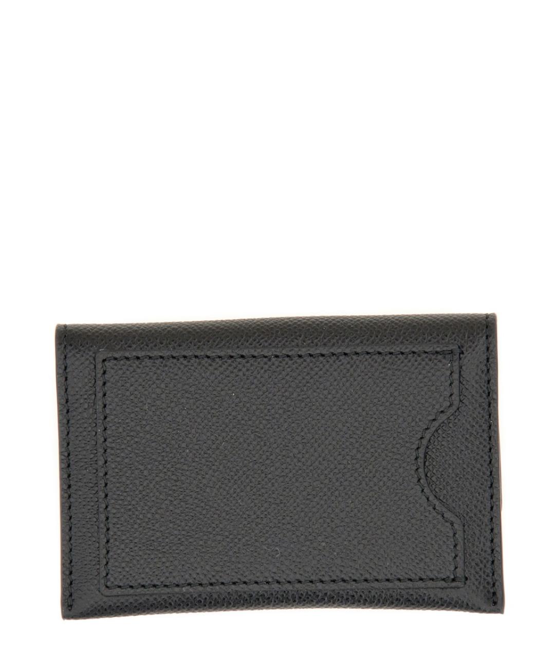 FERRAGAMO Черный кожаный кошелек, фото 2