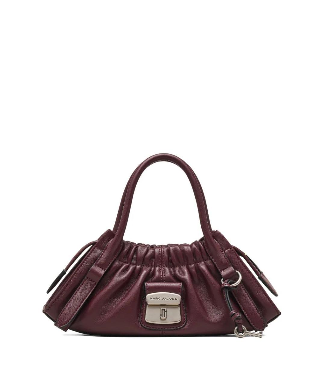 MARC JACOBS Бордовая кожаная сумка с короткими ручками, фото 1