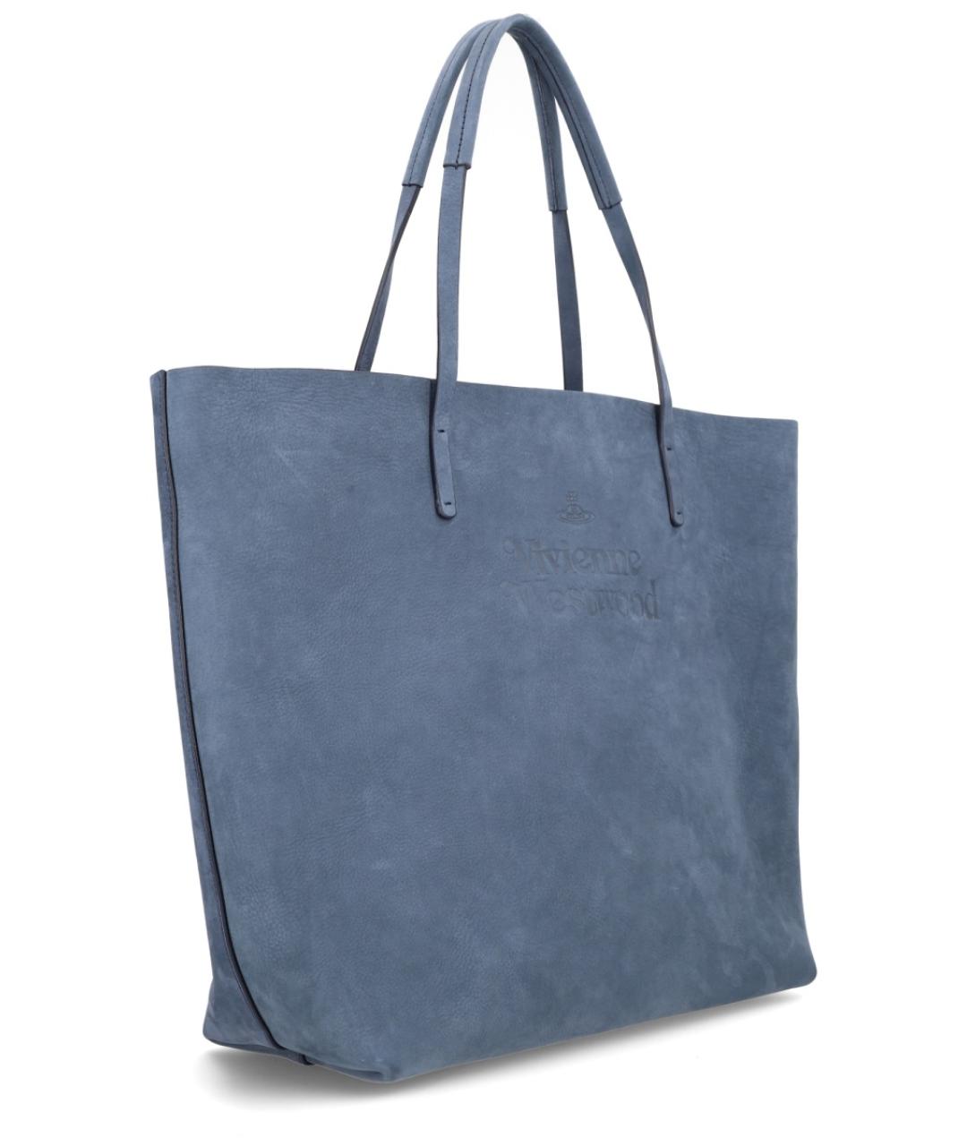 VIVIENNE WESTWOOD Синяя кожаная сумка через плечо, фото 3