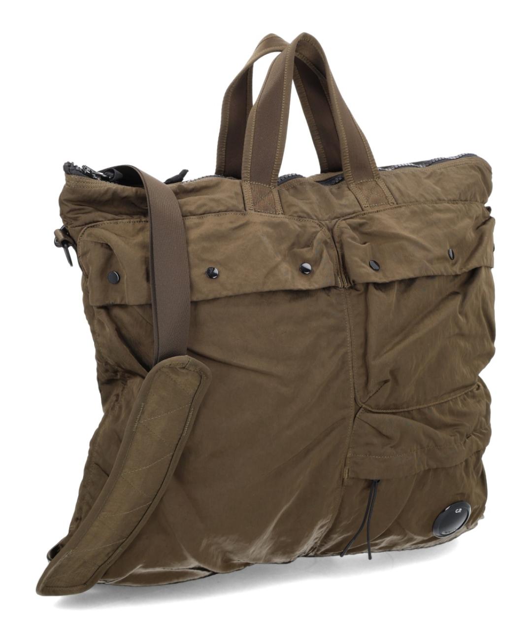 CP COMPANY Зеленая синтетическая сумка на плечо, фото 3