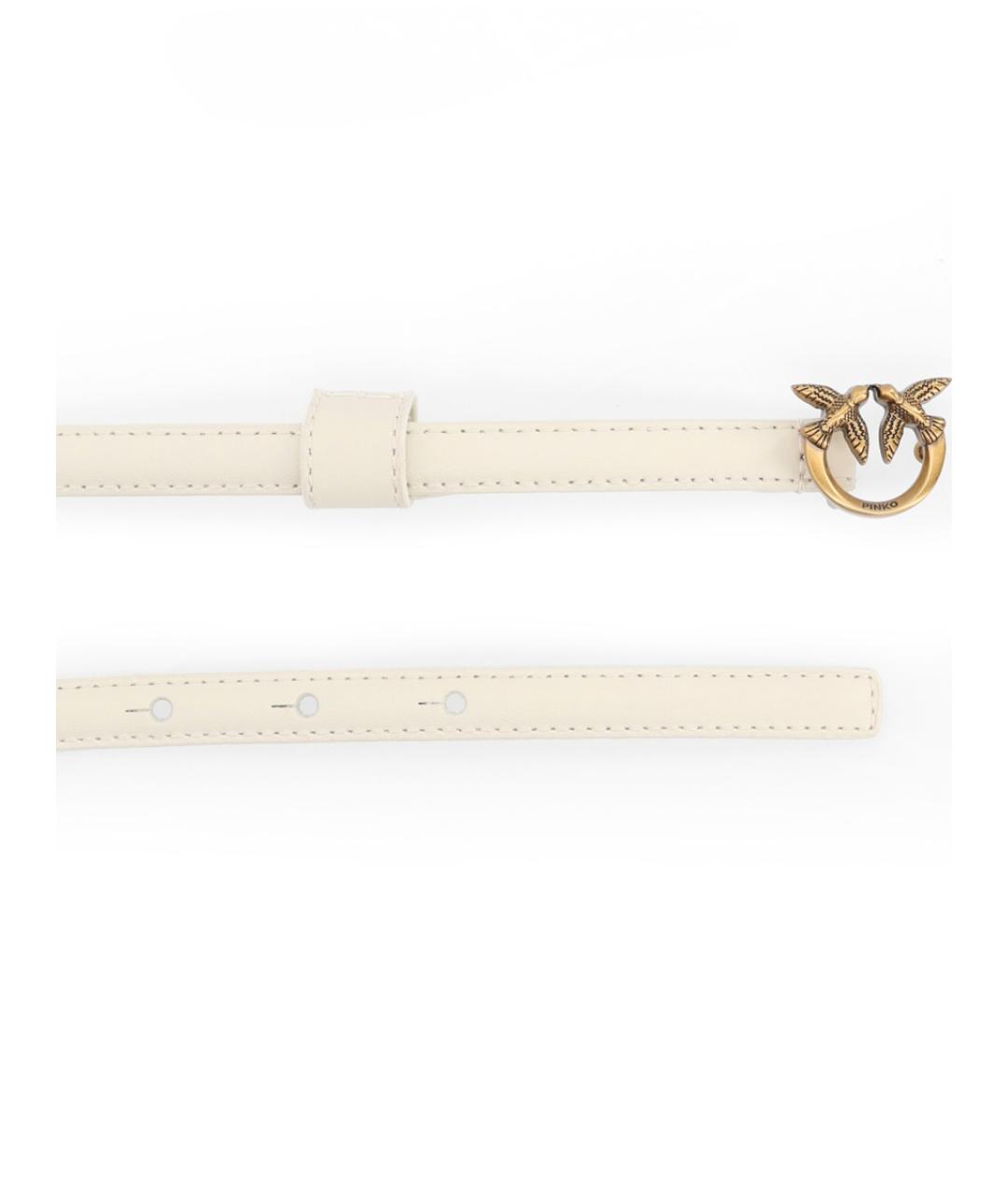 PINKO Белый кожаный ремень, фото 3