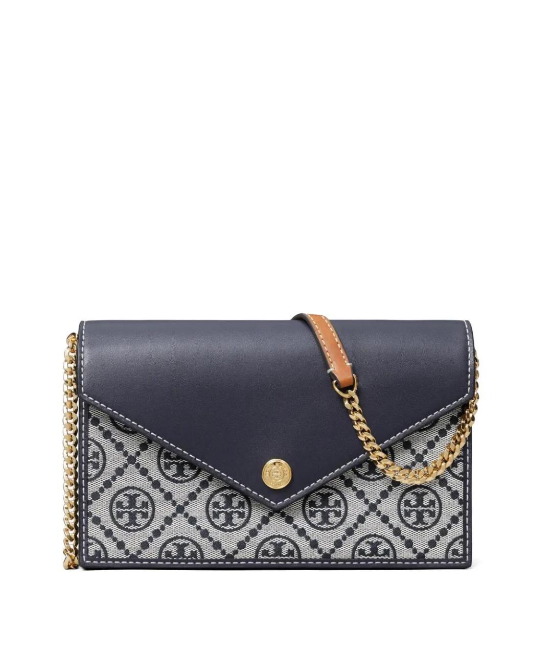 TORY BURCH Синий кожаный кошелек, фото 1