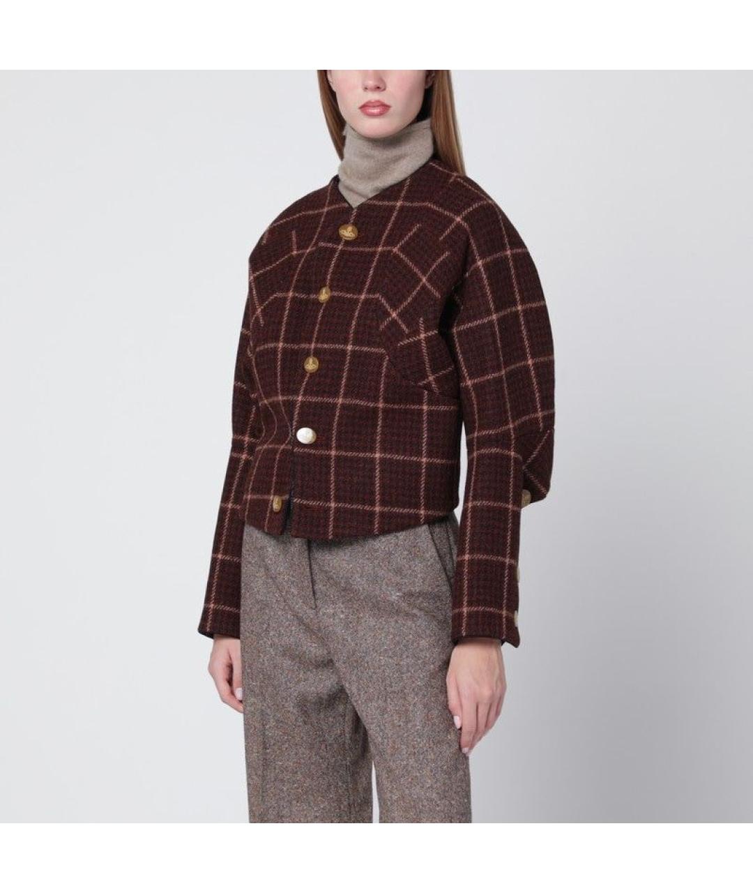 VIVIENNE WESTWOOD Коричневая шерстяная куртка, фото 2
