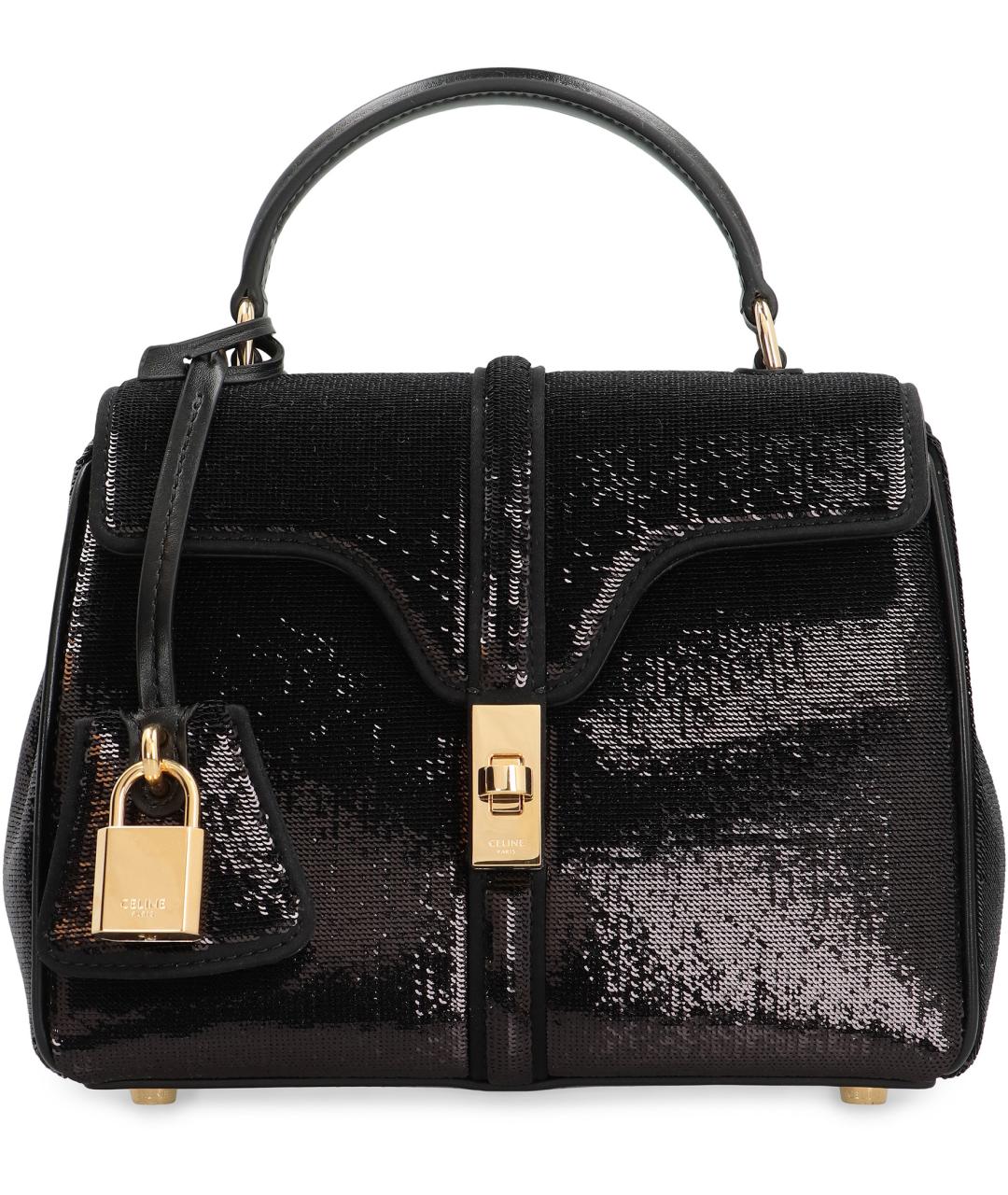 CELINE Черная синтетическая сумка через плечо, фото 2