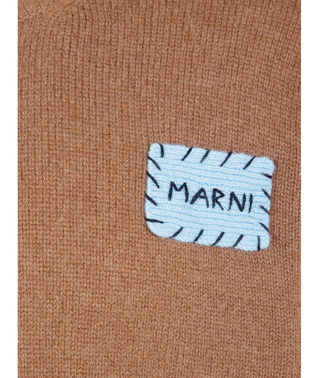 MARNI Коричневый кашемировый джемпер / свитер, фото 3