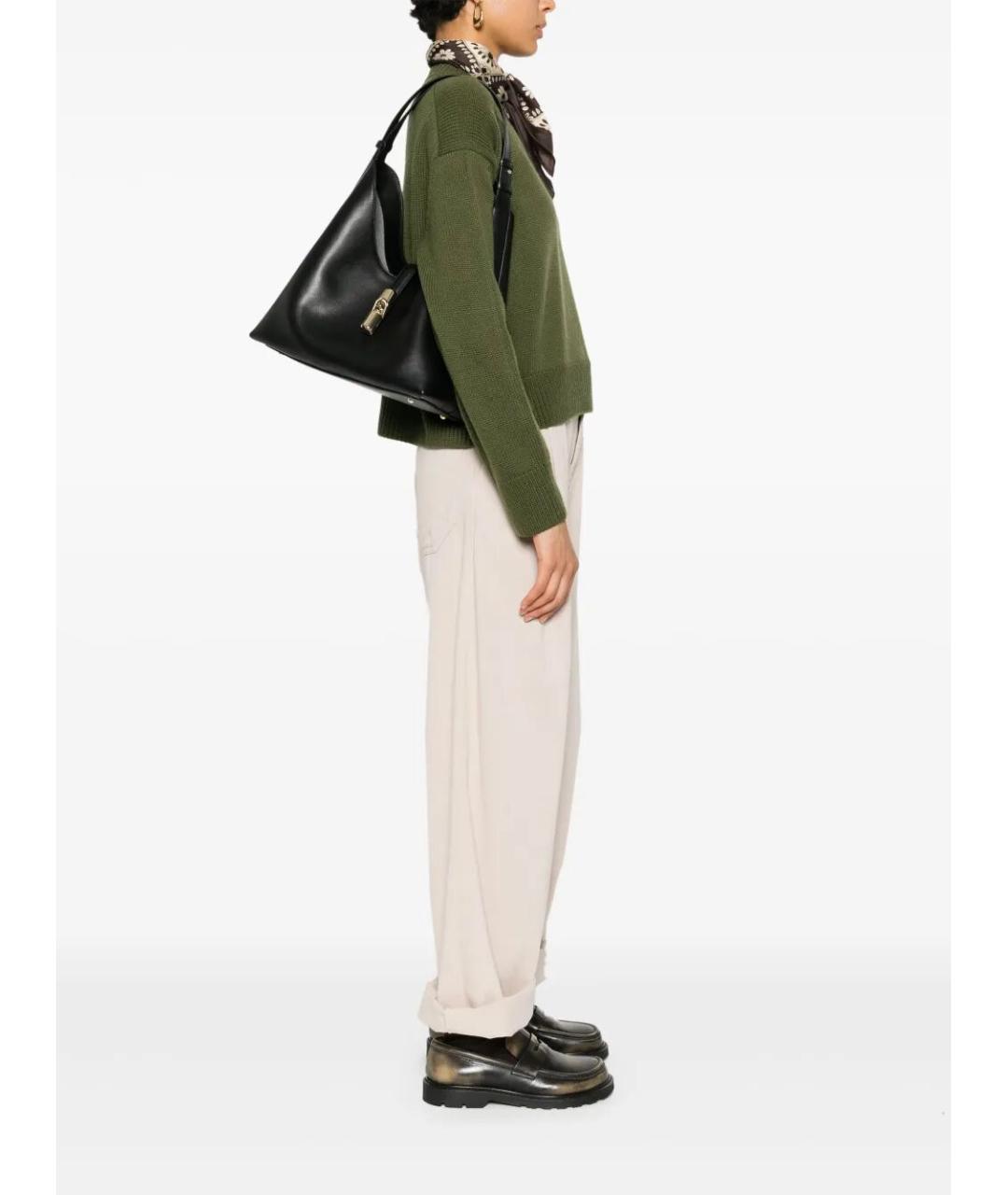 FURLA Черная кожаная сумка через плечо, фото 2