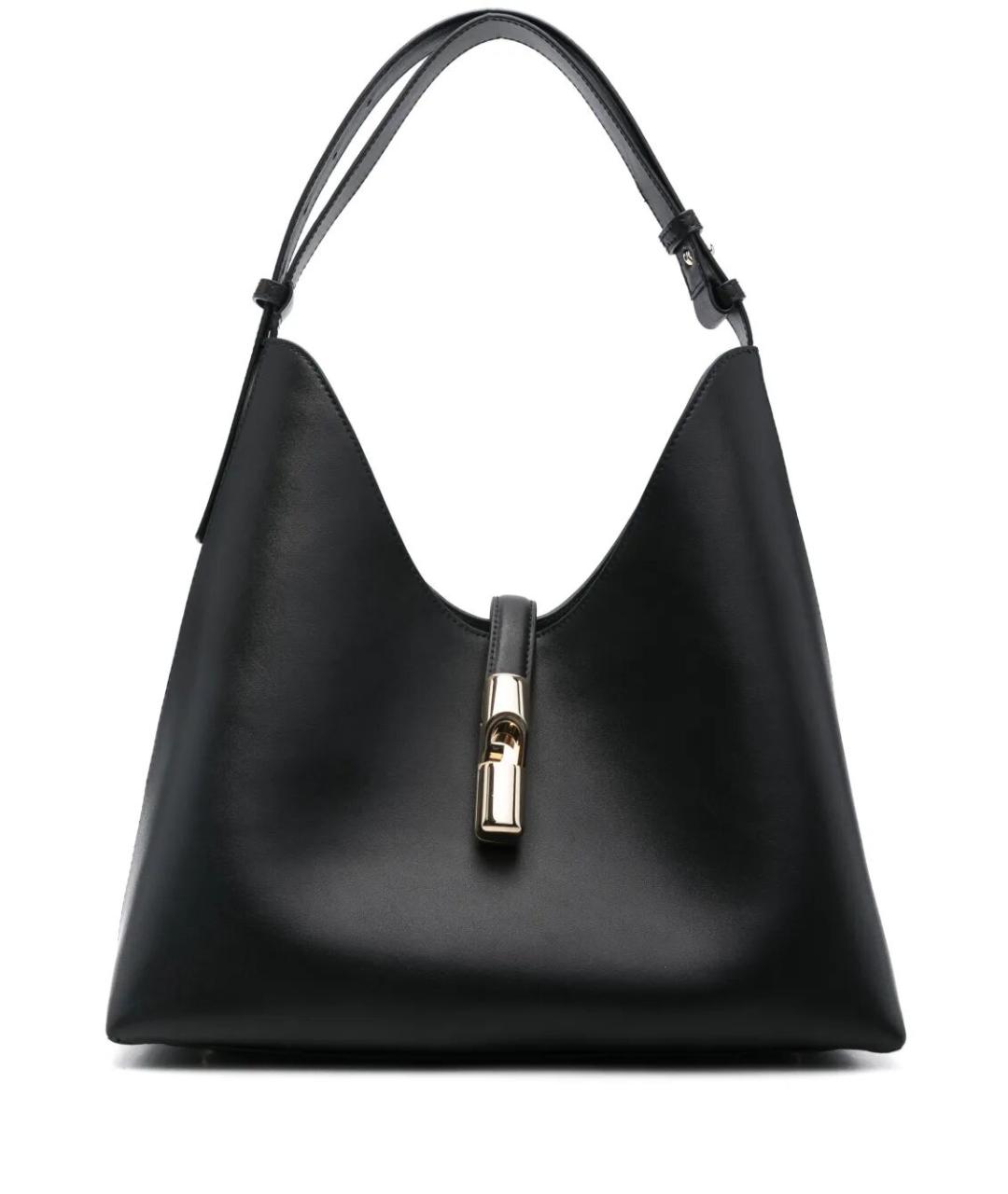 FURLA Черная кожаная сумка через плечо, фото 1