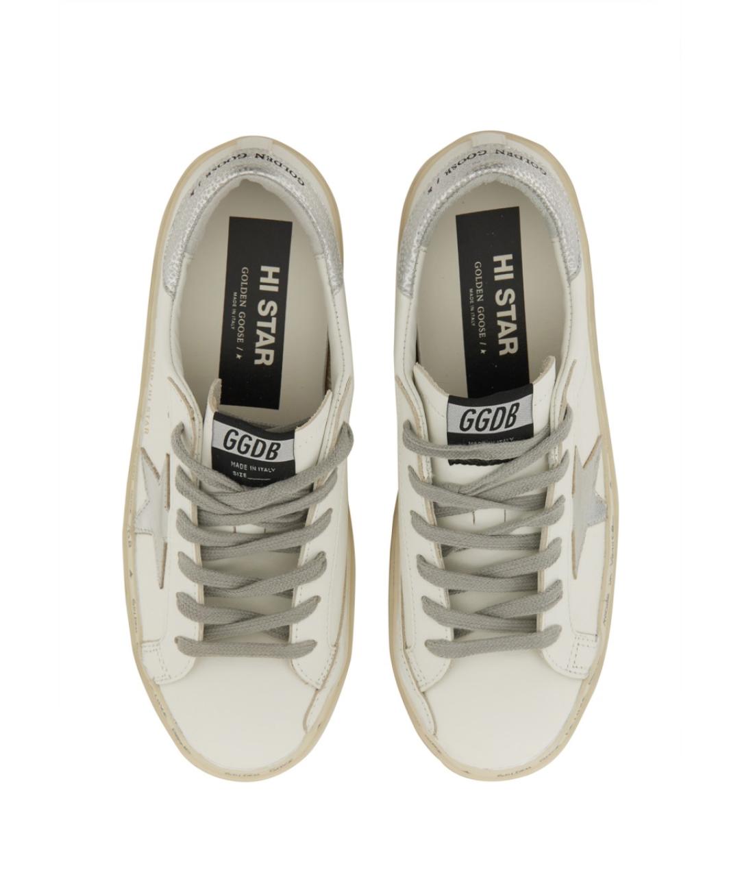 GOLDEN GOOSE DELUXE BRAND Белые кожаные кроссовки, фото 5