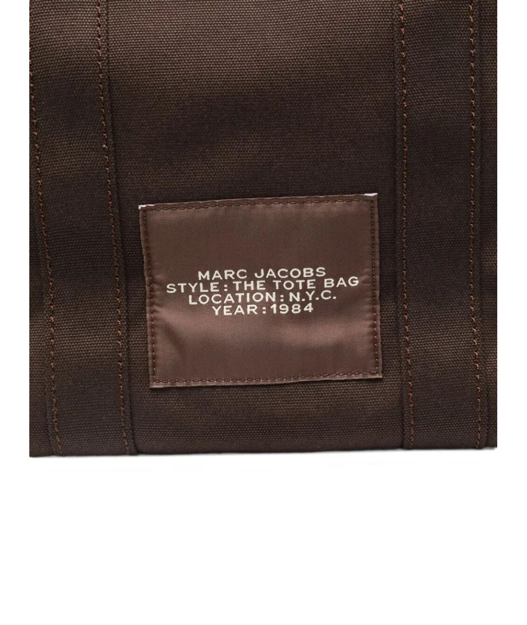 MARC JACOBS Коричневая хлопковая сумка тоут, фото 4