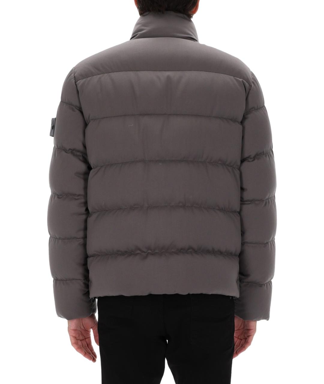 STONE ISLAND Серая шерстяная куртка, фото 3