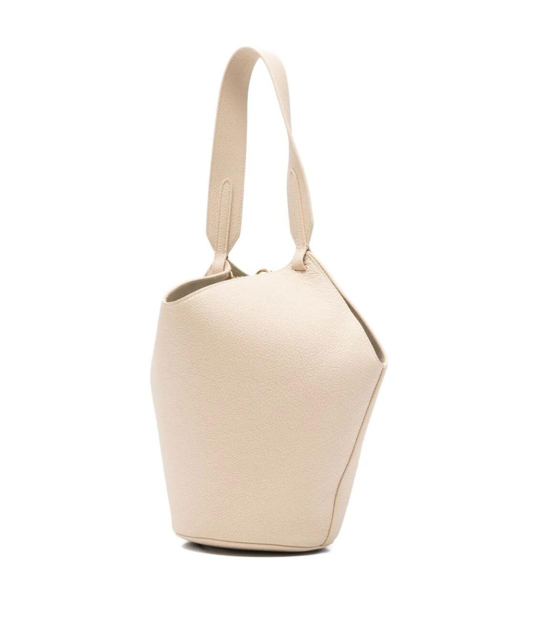 KHAITE Белая кожаная сумка тоут, фото 3