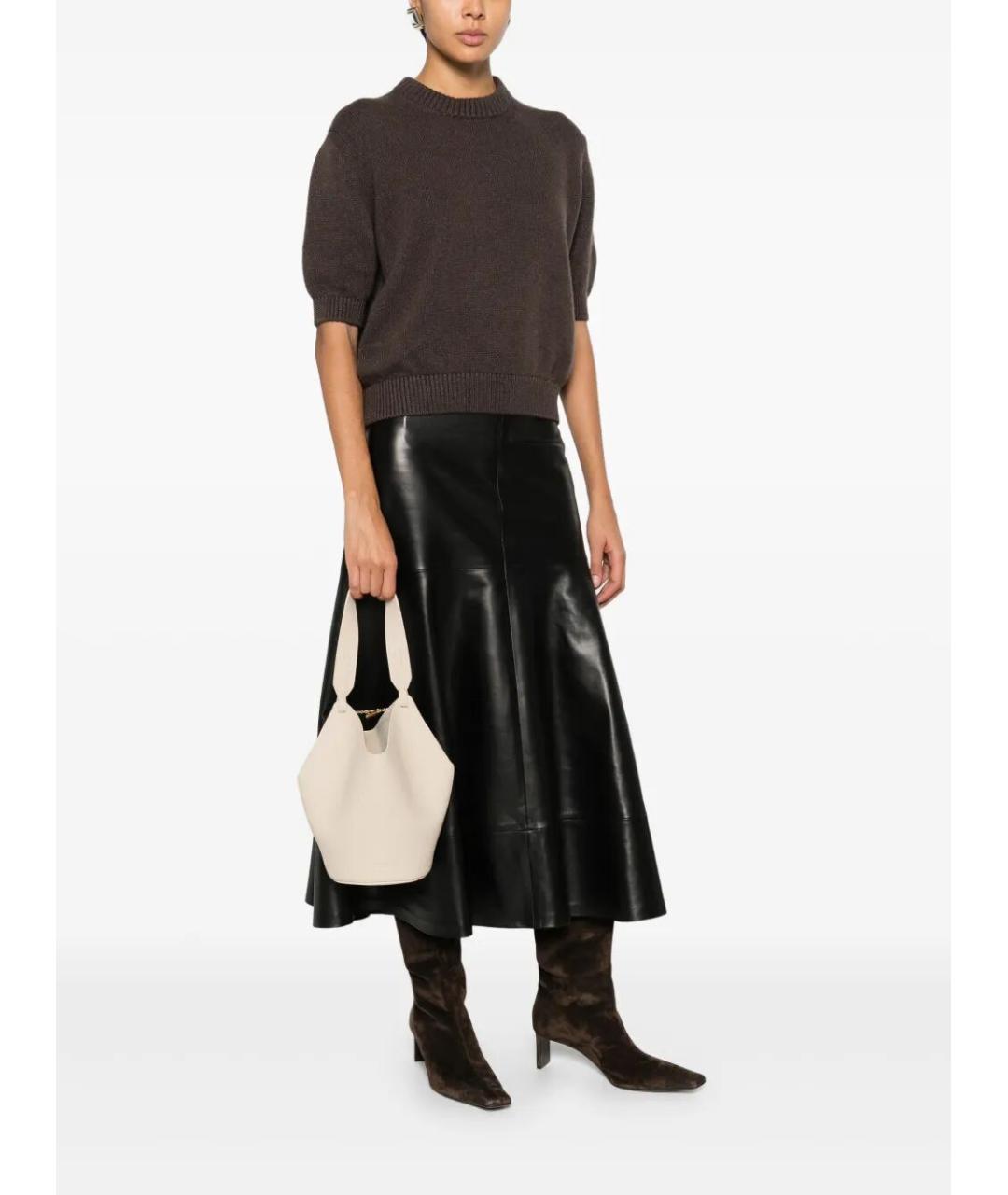 KHAITE Белая кожаная сумка тоут, фото 5