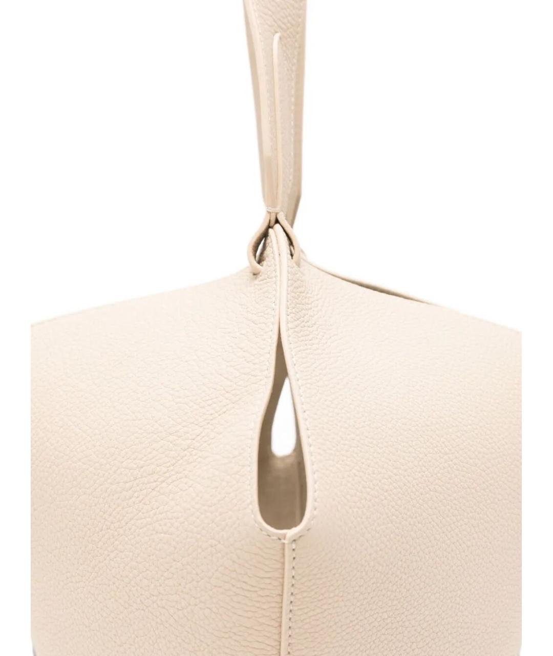 KHAITE Белая кожаная сумка тоут, фото 4