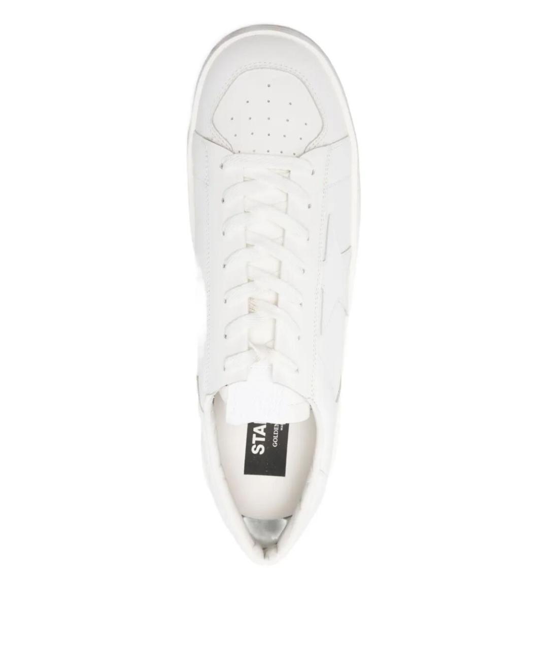 GOLDEN GOOSE DELUXE BRAND Белые кожаные низкие кроссовки / кеды, фото 4