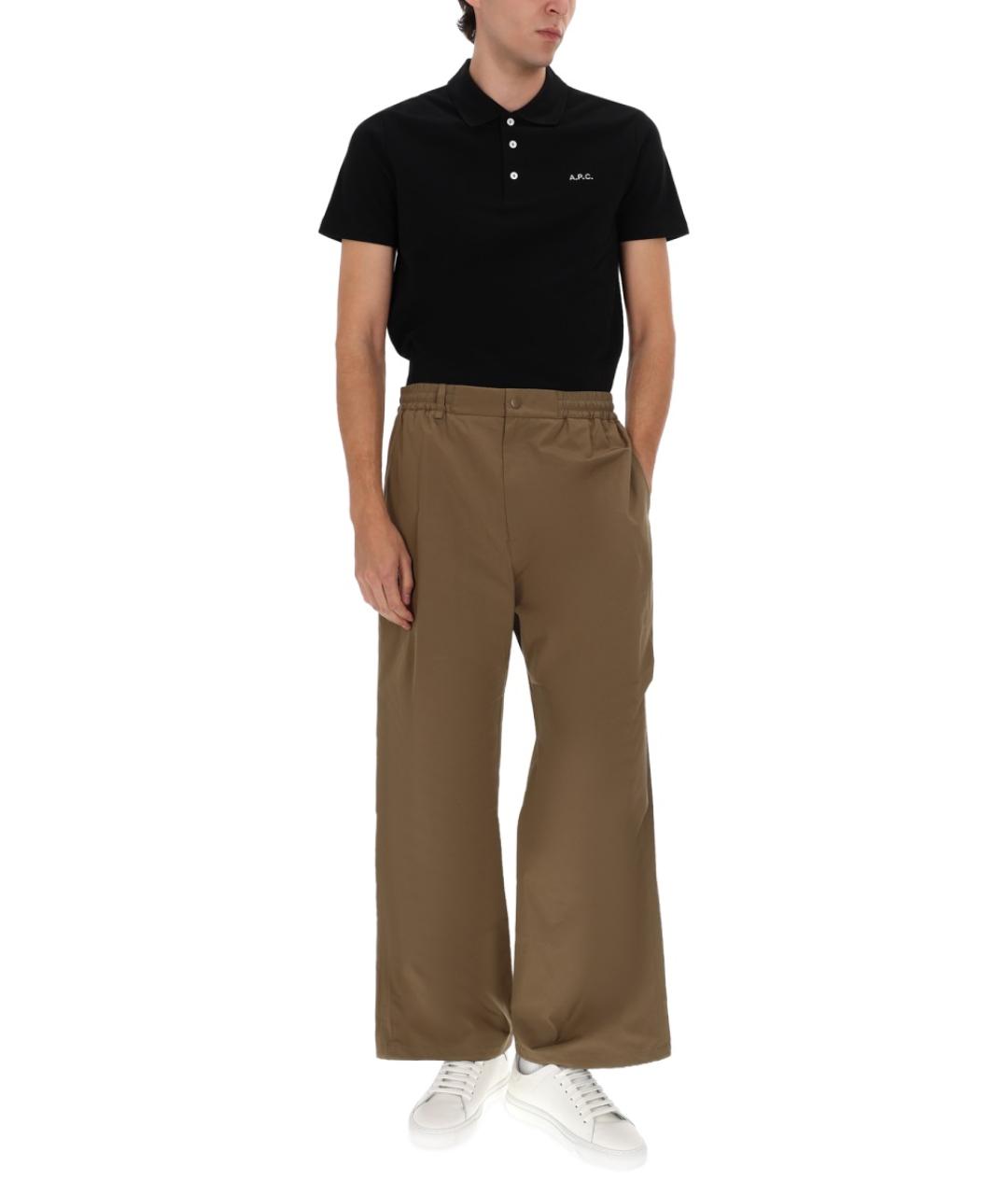 A.P.C. Черное хлопковое поло с коротким рукавом, фото 3