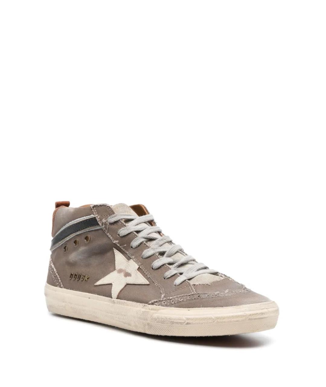 GOLDEN GOOSE DELUXE BRAND Зеленые высокие кроссовки / кеды, фото 2